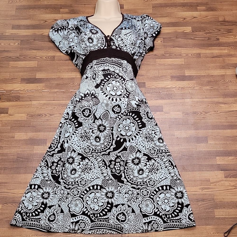 Papillon Mint Green & Brown Dress Size Medium